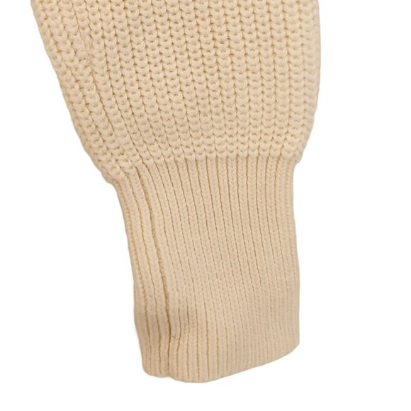 Banana Republic Long Sleeve Sweater Cream with Back Zip Sz S - Picture 3 of 5